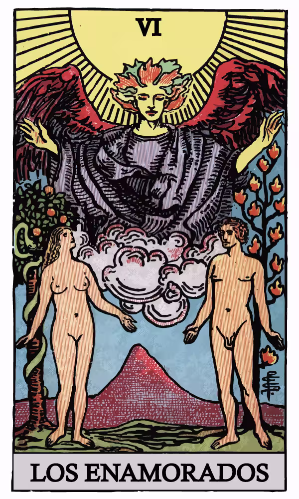 Arcano 6 — Los Enamorados — Matriz del Destino